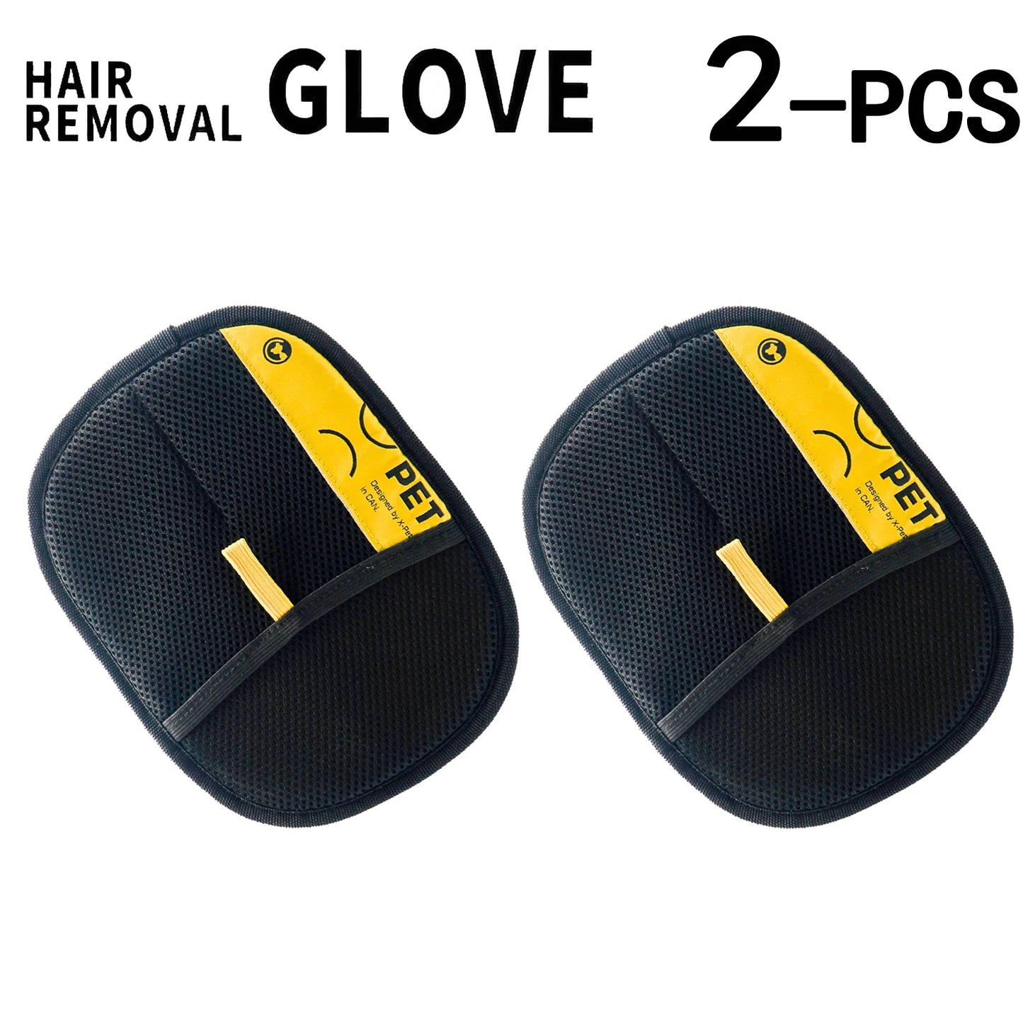 Electrostatic Pet Hair Remover Gloves - Reusable & Washable Grooming Glove with 2-in-1 Lint Roller Brush for Cats & Dogs - Safe & Effective Hair Removal