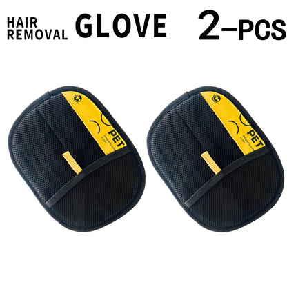 Electrostatic Pet Hair Remover Gloves - Reusable & Washable Grooming Glove with 2-in-1 Lint Roller Brush for Cats & Dogs - Safe & Effective Hair Removal