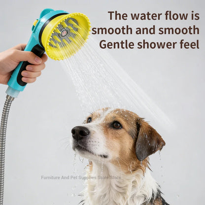 Revolutionary Pet Showerhead for Cats and Dogs - One-Key Switch with Massage Brushes for Effortless Bathing!