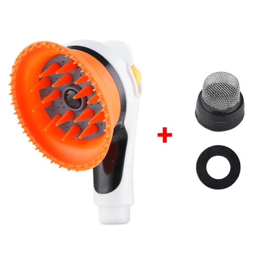 Revolutionary Pet Showerhead for Cats and Dogs - One-Key Switch with Massage Brushes for Effortless Bathing!