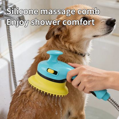 Revolutionary Pet Showerhead for Cats and Dogs - One-Key Switch with Massage Brushes for Effortless Bathing!