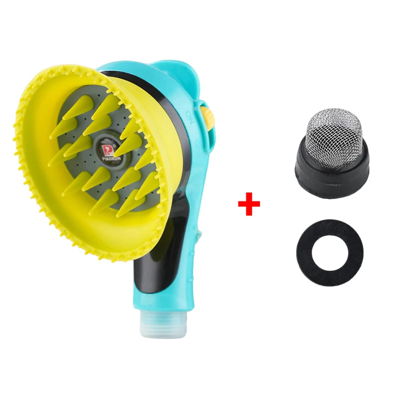 Revolutionary Pet Showerhead for Cats and Dogs - One-Key Switch with Massage Brushes for Effortless Bathing!