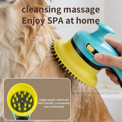 Revolutionary Pet Showerhead for Cats and Dogs - One-Key Switch with Massage Brushes for Effortless Bathing!