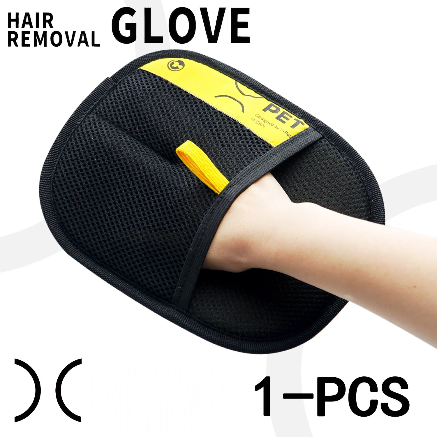Electrostatic Pet Hair Remover Gloves - Reusable & Washable Grooming Glove with 2-in-1 Lint Roller Brush for Cats & Dogs - Safe & Effective Hair Removal